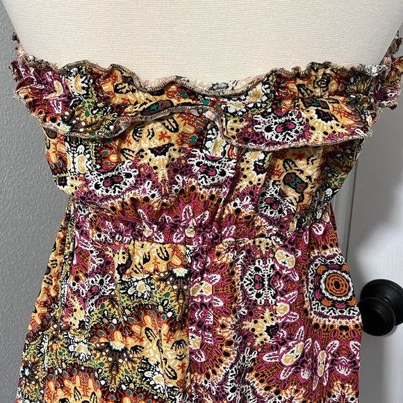 Johnny Martin Strapless Casual Summer Mini Print Dress/Coverup - Picture 8 of 11
